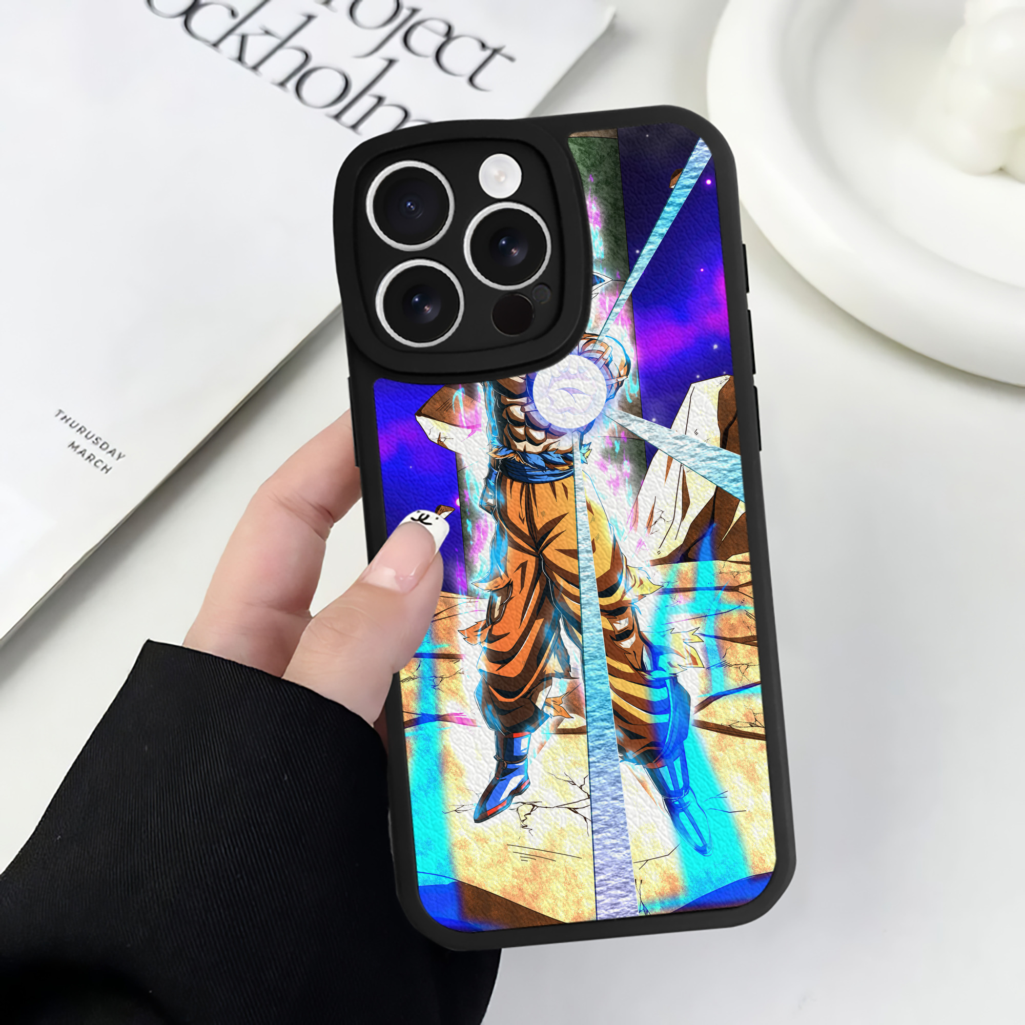 （画像用） ドラゴンボール DRAGON BALL 【iPhone 16シリーズ対応】シリコンスマホケース（レザー調） 材質：シリコン